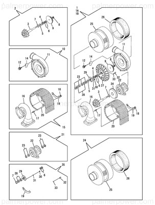 Order YANMAR XN191602 Shaft, Turbine