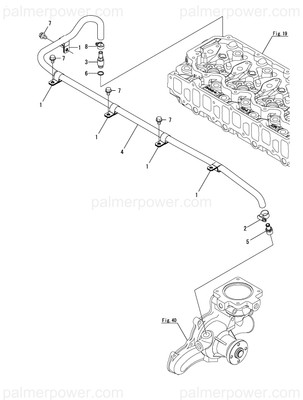 Order YANMAR 119581-49120 Joint, Hose R3/8