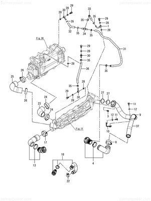 Order YANMAR 120650-49270 Support, Pipe Water
