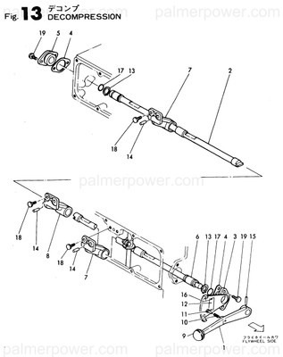 Order YANMAR 135555-03360 Shaft, Decompression