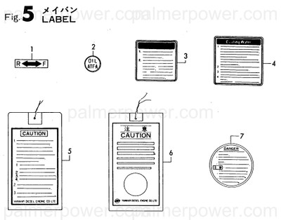 Order YANMAR 129574-07500 Label,Bso