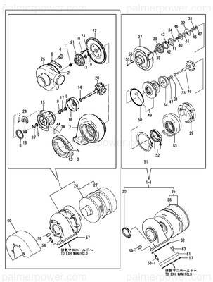 Order YANMAR 126662-18010-F Turbocharger, Tf08L