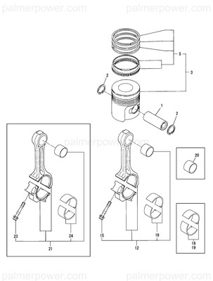 Order YANMAR 726433-23800 Parts Assy, 4Cyl Rod
