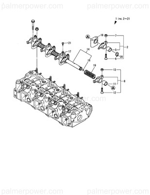 Order YANMAR 121850-11250 Support, Rocker Arm
