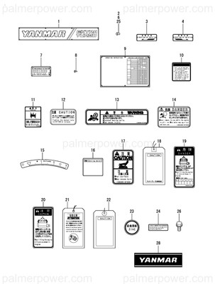 Order YANMAR 126677-07110 Label, Adjust