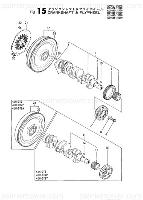 Order YANMAR 129590-21590 Flywheel Assy