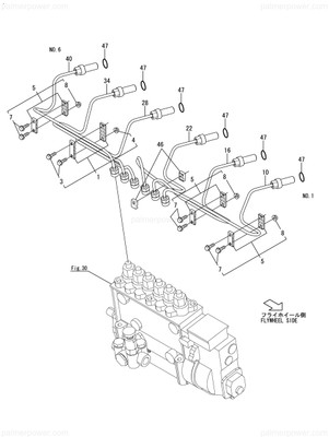 Order YANMAR 127690-59510 Pipe Assy, Injection