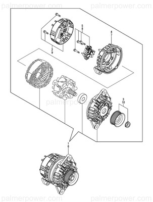 Order YANMAR 129677-77280 Rectifier,24V Bracke