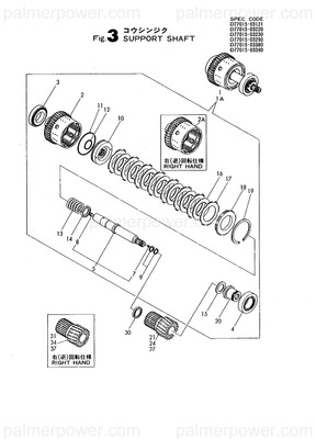 Order YANMAR 24141-322130 Bearing, 32213