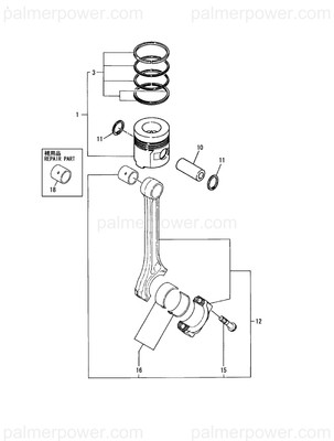 Order YANMAR 720324-23601 Bearing, Crank Pin