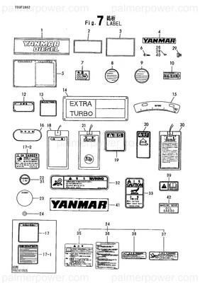 Order YANMAR 127694-07120 Label, Adjust