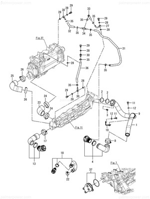 Order YANMAR 120650-49421 Pipe, Air Bleeding
