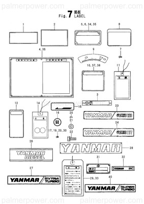 Order YANMAR 128623-07220 Label