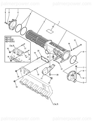 Order YANMAR 119773-18120 Gasket, Cooler