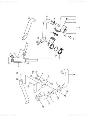 Order YANMAR 120662-13950 Hose, Mixing 2P A