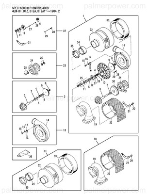 Order YANMAR XN192210 Casing Set, Blower