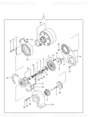 Order YANMAR XNN385376 Blower Impeller