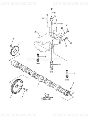 Order YANMAR 126683-54230 Rod Assy, Push