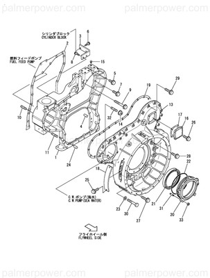 Order YANMAR 126687-01650 Housing, Flywheel
