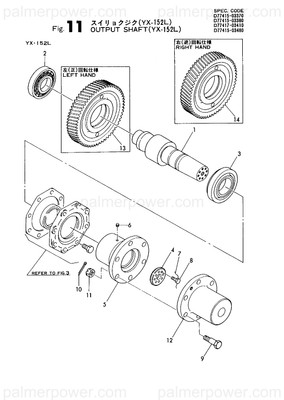 Order YANMAR 177415-03910 Gear, Output Z=117