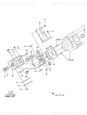 Order YANMAR 148960-13452 Support,Exh Pipe A