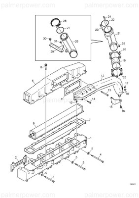 Order YANMAR 165000-35910 Pipe, Air Charge