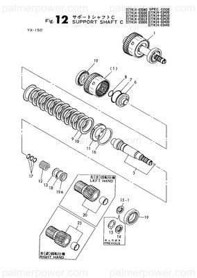 Order YANMAR 177414-03460 Pinion Assy, Z38