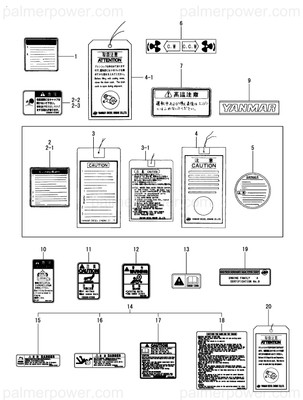 Order YANMAR 119171-07501 Label, Bso