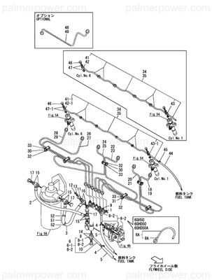 Order YANMAR 128612-59851 Pipe Assy, Injection