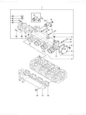 Order YANMAR 120142-12111 Gasket, Manifold