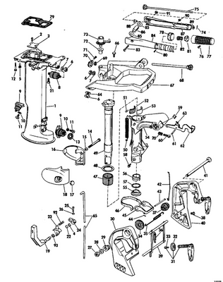 EVINRUDE-JOHNSON 305555 Housing, Lower Mount, Starboard EVINRUDE-JOHNSON 305555 Housing, Lower Mount, Starboard