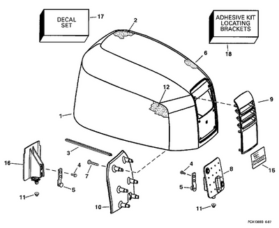 EVINRUDE-JOHNSON 342418 Duct, Air Intake EVINRUDE-JOHNSON 342418 Duct, Air Intake