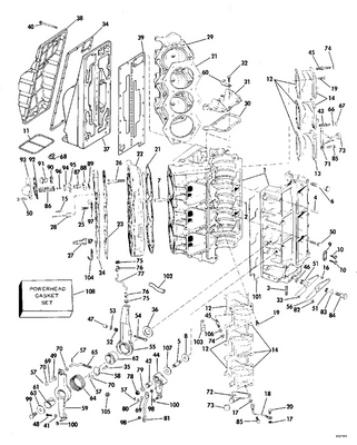 EVINRUDE-JOHNSON 387282 Bellcrank Assy. EVINRUDE-JOHNSON 387282 Bellcrank Assy.