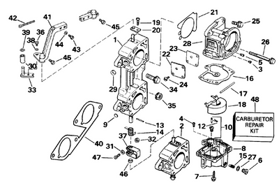 EVINRUDE-JOHNSON 434169 Carb. Body EVINRUDE-JOHNSON 434169 Carb. Body