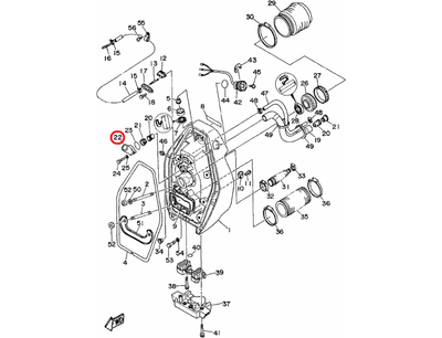 Order YAHAMA 6U0-12573-00-00 Hydra-drive DE-DHD Water Connector
