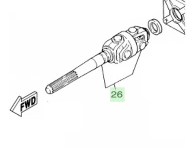 Order YAHAMA 6U1-45860-A0 Hydra-drive - DE-DHD - Universal Joint Assembly