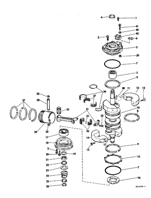 EVINRUDE-JOHNSON 593401 Piston, .040" O.S.