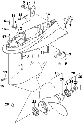 EVINRUDE-JOHNSON 777032 13 7/8 X 23 | Stainless Steel (Lh)