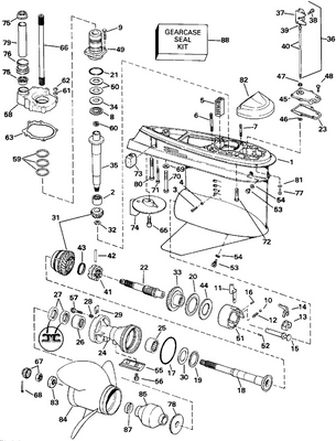 EVINRUDE-JOHNSON 913157 Trim Tab, Gearcase EVINRUDE-JOHNSON 913157 Trim Tab, Gearcase
