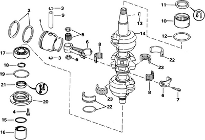EVINRUDE-JOHNSON 5000538 Crankshaft Assy.