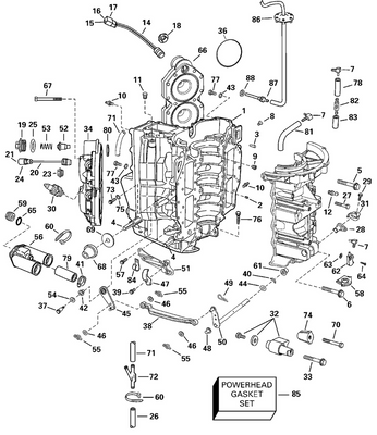 EVINRUDE-JOHNSON 5001257 Cylinder Head, Port - X | 90Hp & 115Hp EVINRUDE-JOHNSON 5001257 Cylinder Head, Port - X | 90Hp & 115Hp