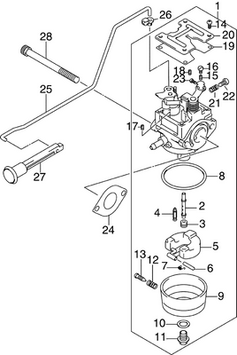 EVINRUDE-JOHNSON 5037254 Rod, Choke