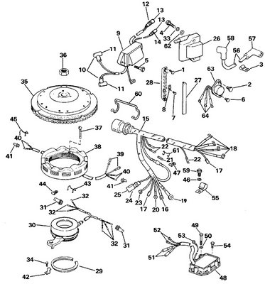 EVINRUDE-JOHNSON 583110 Power Pack Assy.