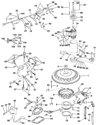 EVINRUDE-JOHNSON 395204 Rectifier & Regulator