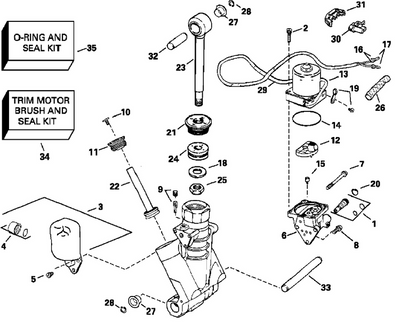 EVINRUDE-JOHNSON 5005254 Moteur & Joint Torique