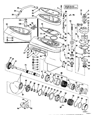 EVINRUDE-JOHNSON 305312 Gasket, Extension To Exhaust Housing