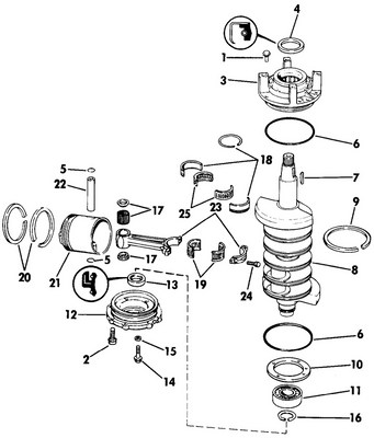 EVINRUDE-JOHNSON 396504 Ring Set, .030 O.S EVINRUDE-JOHNSON 396504 Ring Set, .030 O.S
