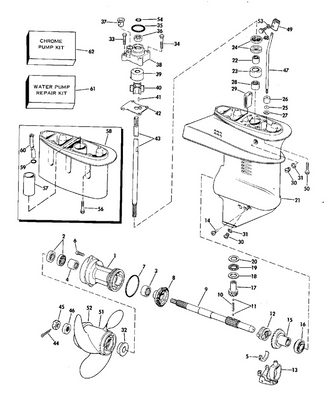 EVINRUDE-JOHNSON 394711 Chrome Pump Kit EVINRUDE-JOHNSON 394711 Chrome Pump Kit