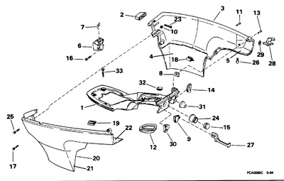EVINRUDE-JOHNSON 435818 Latch, Upper To Lower Cover