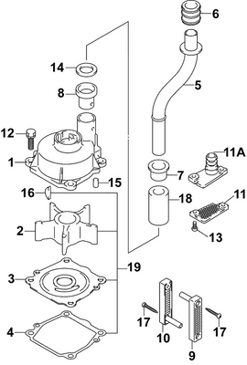 EVINRUDE-JOHNSON 5033541 Water Pump Repair Kit
